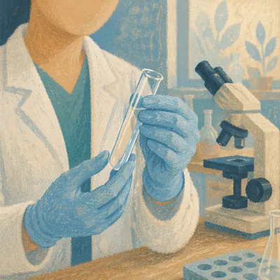 Calm Laboratory Test Tube Research Closeup
