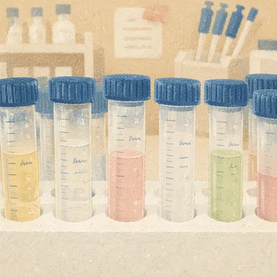Laboratory Test Tubes in Calm Medical Research