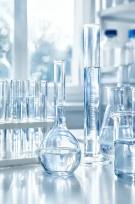 Clinical Laboratory Glassware Research Setup