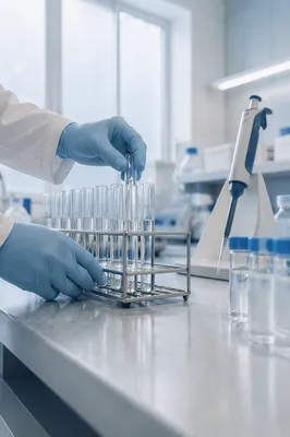 Laboratory Test Tubes in Calm Medical Research