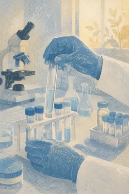 Hopeful Laboratory Test Tube Research Closeup