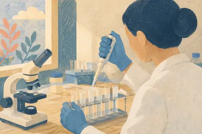 Medical Laboratory Test Tubes Research Scene