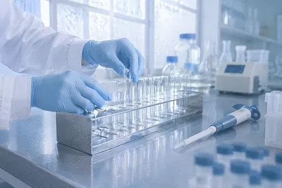 Test Tubes in Modern Medical Laboratory