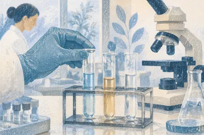 Modern Laboratory Test Tubes Research Scene