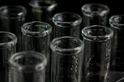 Laboratory Test Tubes in Scientific Close-Up
