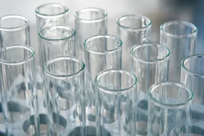 Clear Laboratory Test Tubes in Soft Light