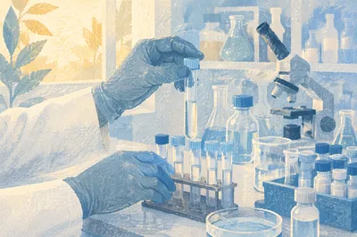 Hopeful Medical Research Test Tube Closeup