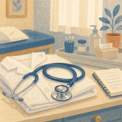 Compassionate Stethoscope on White Clinical Coat