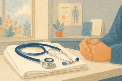 Compassionate Stethoscope on Clinic Coat