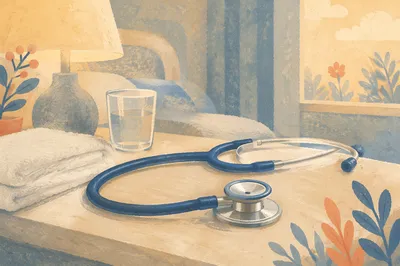 Compassionate Care Stethoscope Bedside Close Up