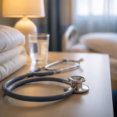 Compassionate Care Stethoscope Bedside Close-Up