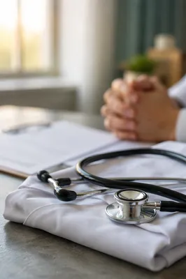 Compassionate Stethoscope on Clinician Coat