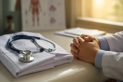 Compassionate Stethoscope Close Up in Clinic