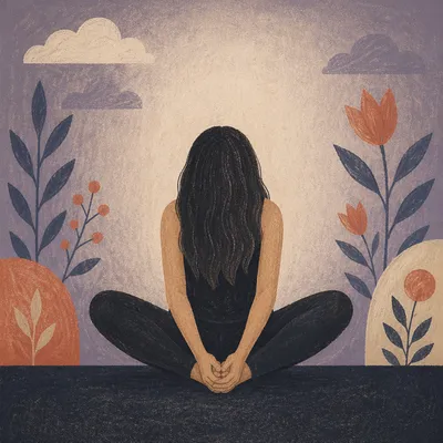 Calm Mindfulness Self Care Meditation Portrait