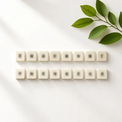 Calm Self Care Letter Tile Flat Lay