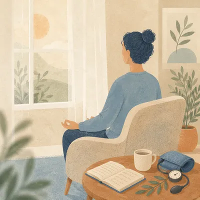 Calm Mindfulness Practice in Clinic Wellness Room