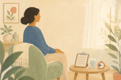 Calm Mindfulness Moment in Therapy Clinic