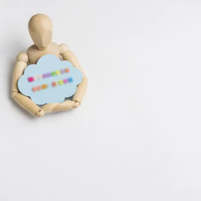 Mindfulness Self Care Flat Lay with Cloud