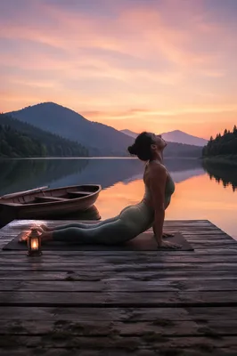 Mindful Self Care Yoga by Mountain Lake