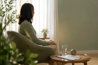 Calm Mindfulness Session in Therapy Clinic