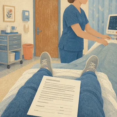 Compassionate Nurse in Quiet Hospital Room
