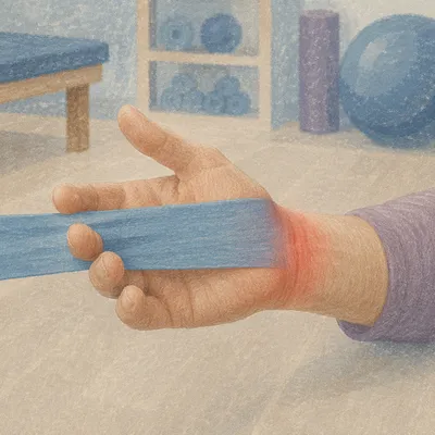 Hand Therapy Exercise With Resistance Band