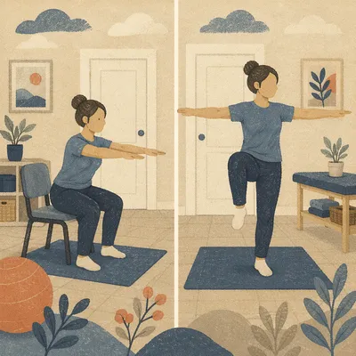 Home Physical Therapy Rehabilitation Exercise Diptych
