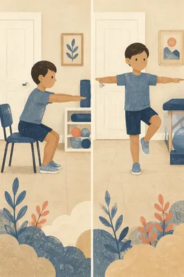 Home Rehabilitation Exercises Therapy Diptych