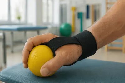 Hand Grip Rehabilitation Exercise in Therapy Clinic