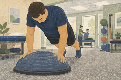 Physical Therapy Plank Balance Rehabilitation Exercise