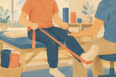 Guided Physical Therapy Band Leg Exercise