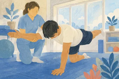 Physical Therapy Bird Dog Exercise Support