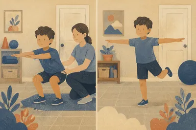 Home Physical Therapy Exercise Diptych