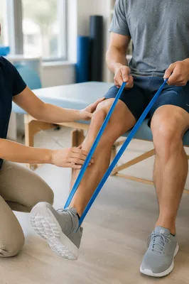 Physical Therapy Resistance Band Leg Exercise
