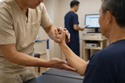 Guided Hand Rehabilitation Therapy in Clinic