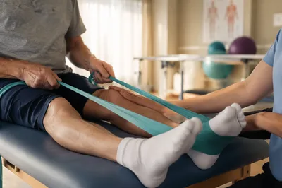 Physical Therapy Resistance Band Rehabilitation Exercise