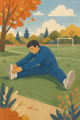 Outdoor Physical Therapy Stretch Recovery Scene