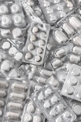 Overhead Assorted Medicine Blister Packs