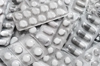 Overhead Medicine Blister Packs and Capsules