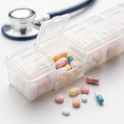 Weekly Pill Organizer with Medicines