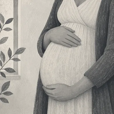 Tender Maternity Belly Medical Portrait