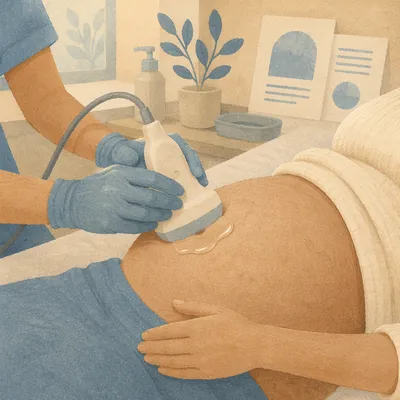 Prenatal Belly Checkup in Gentle Clinic Light