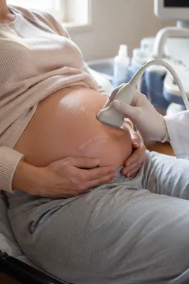 Prenatal Belly Ultrasound Checkup Scene