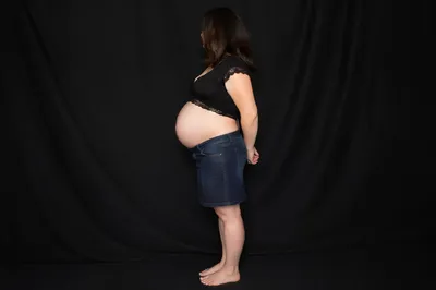 Photorealistic Maternity Belly Medical Portrait