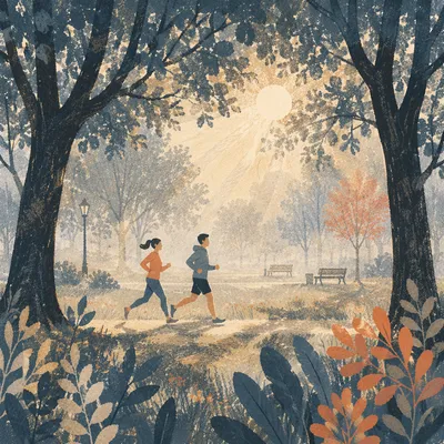 Morning Park Joggers for Wellness Care