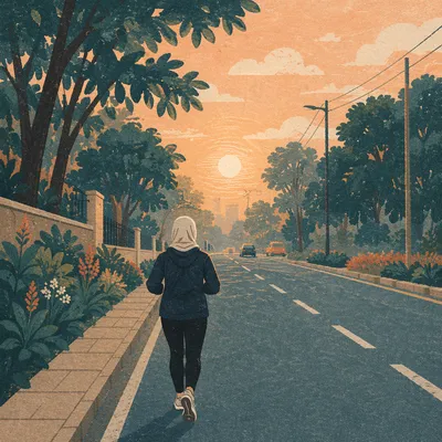 Morning Park Jogger for Preventive Health