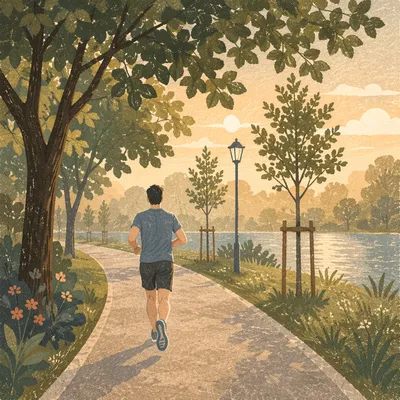 Morning Park Jogging for Preventive Wellness