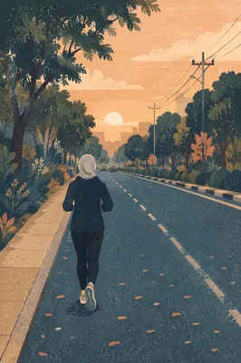 Morning Park Jogger for Preventive Health