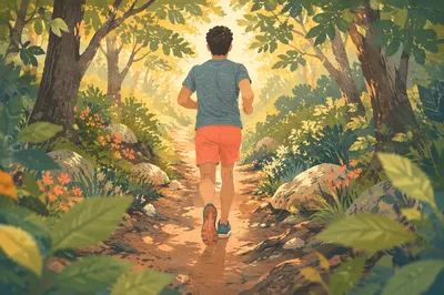 Morning Park Runner on Restorative Trail