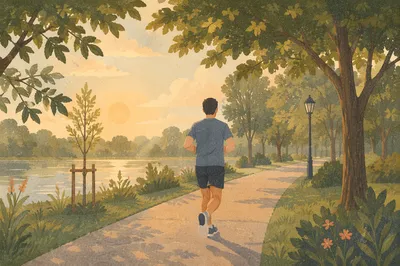 Morning Park Jogging for Preventive Health